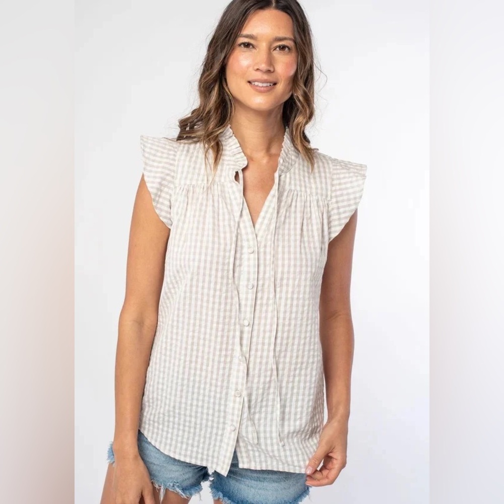 NEW Lovestitch Gingham Ruffle Blouse
